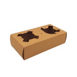 Χάρτινη ποτηροθήκη καφέ 2 Θέσεων Craft